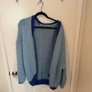 Princess Polly Blue and Navy Women's Sweater